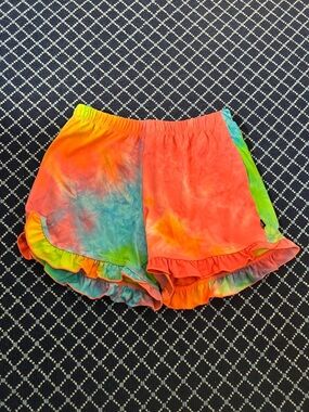 Pixie Lane Tie Dye Ruffle Shorts